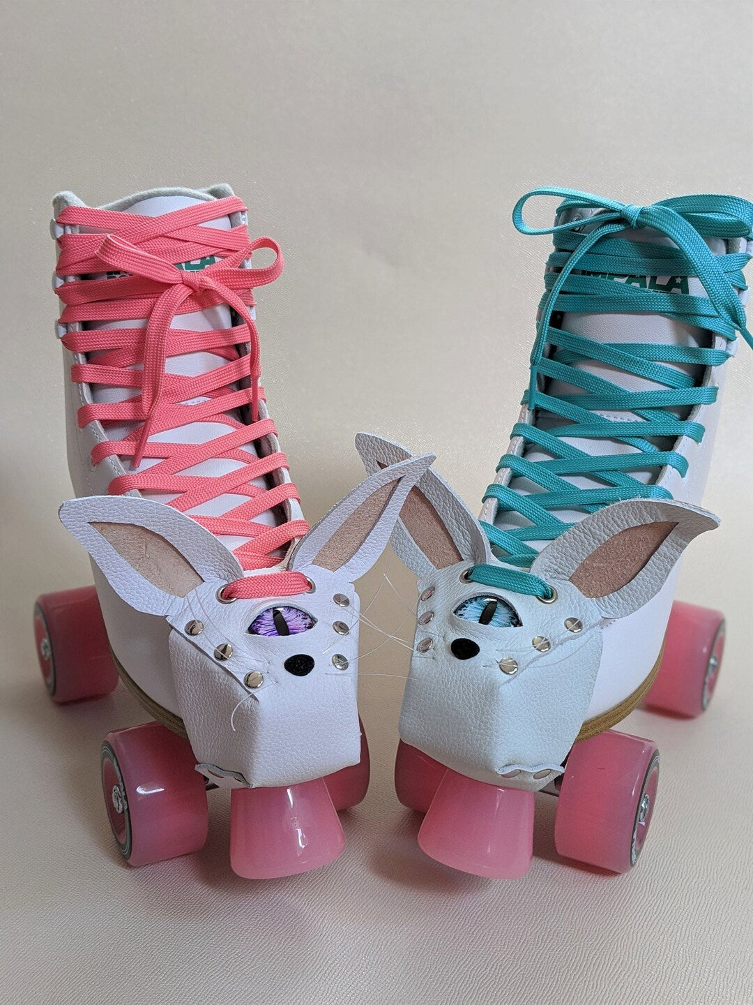 THICK LEATHER Colour CHANGING Bunny Leather Toe Guard Cap - Roller Skating
