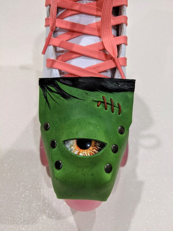 Frankenstein Monster and Bride leather toe guard cap - Roller Skating - Evil eye