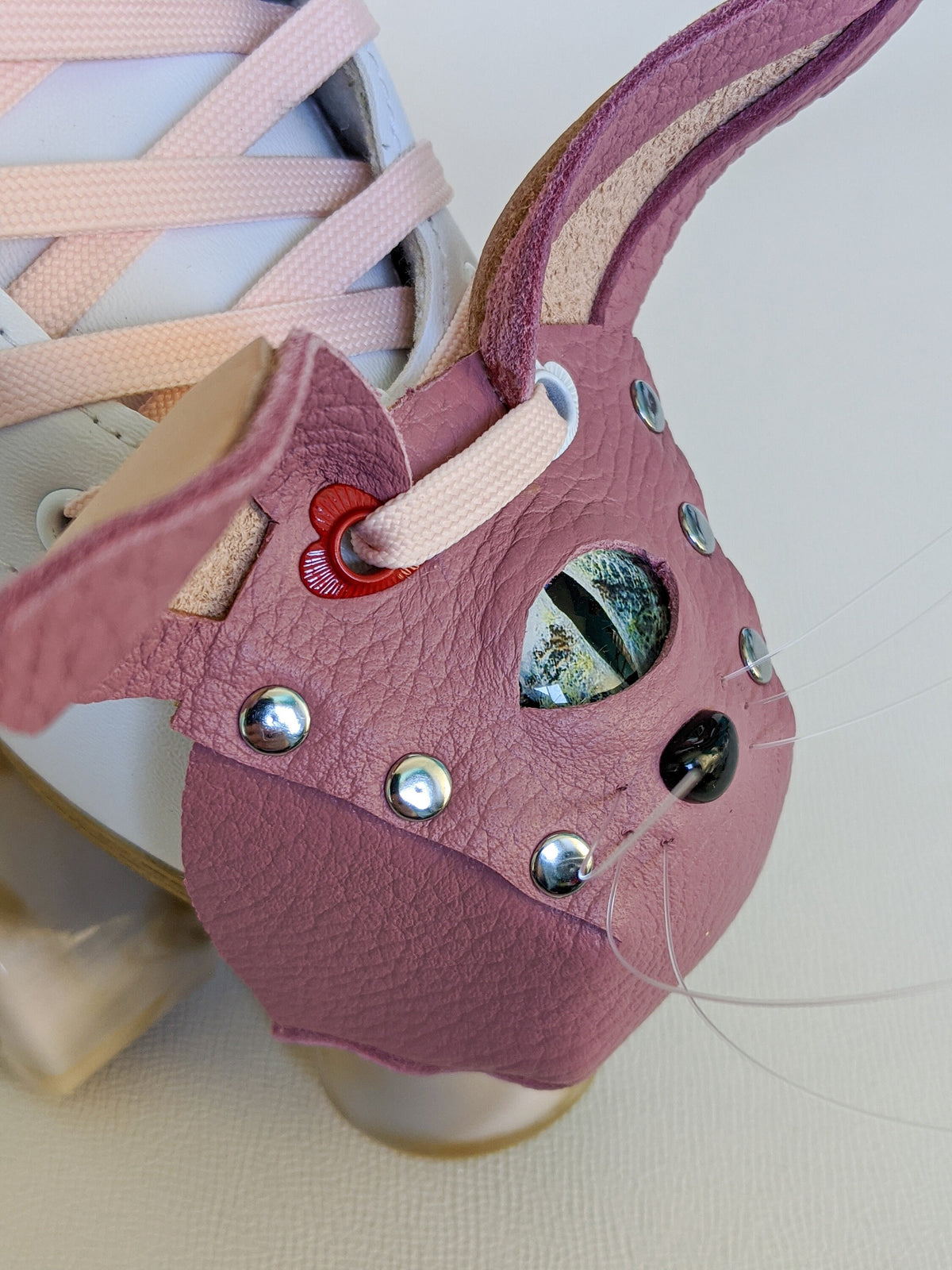 THICK LEATHER Bunny leather toe guard cap - Roller Skating, Evil eye, kawai