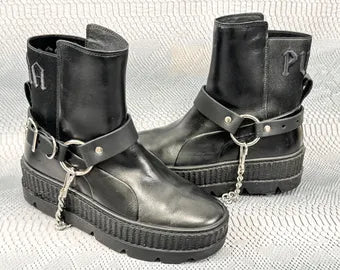 3 Chain Bootstraps Boot Harness Curb Chain Handmade