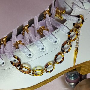 Strap Chain Spikes - Leopard Print Chunky Chain - Harness Charm - Roller skate accessories