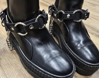 3 Chain Bootstraps Boot Harness Curb Chain Handmade
