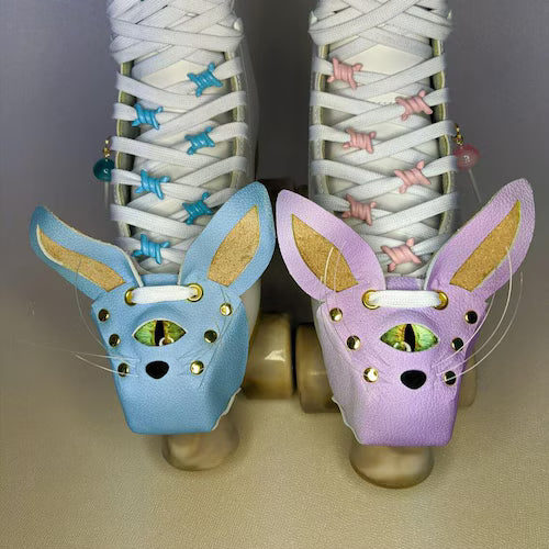 THICK LEATHER Bunny leather toe guard cap - Roller Skating, Evil eye, kawai