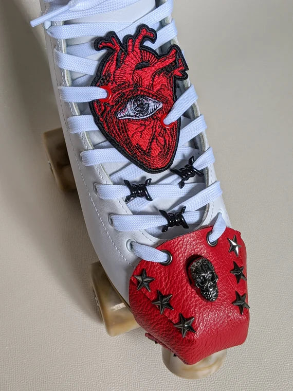 Roller Skate Shoe Patch Laces accessories - Anatomical Heart with Eye patch