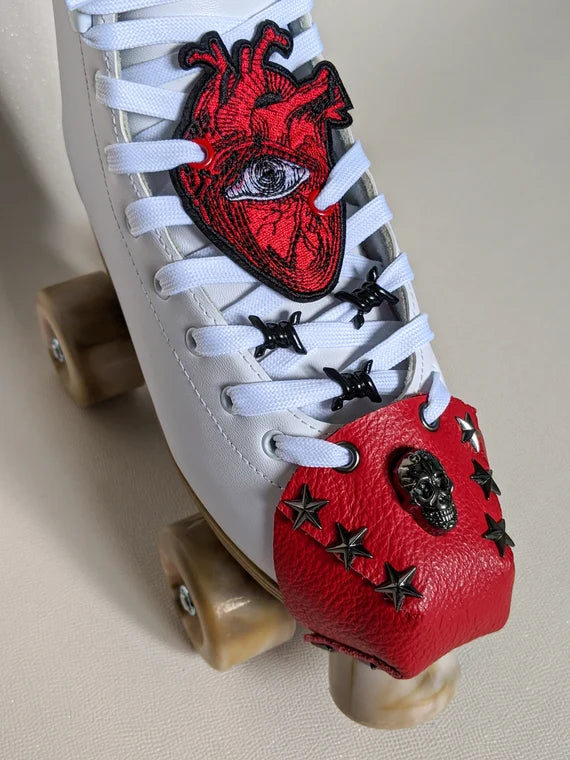 Roller Skate Shoe Patch Laces accessories - Anatomical Heart with Eye patch